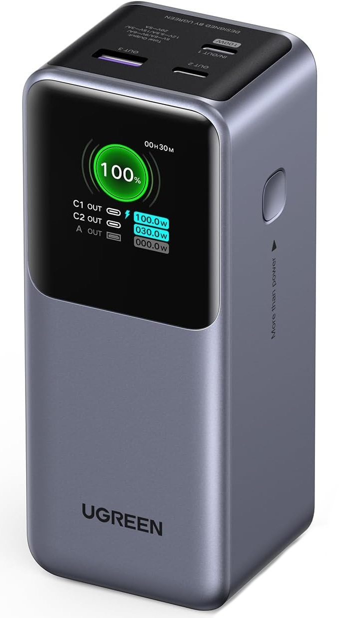 Acumulator extern Ugreen Nexode Flight Approved 20000mAh 130W Grey (35524B)