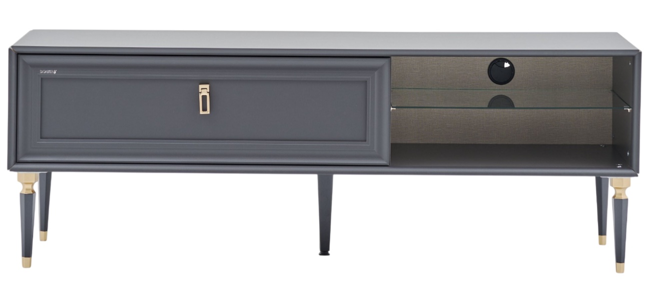Comodă TV Dogtas Lorenta TV 3200387471 Anthracite/Gold