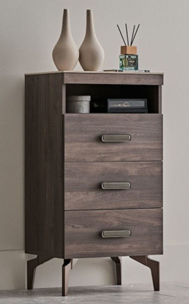 Comodă Dogtas Piero 3200394886 Walnut/Anthracite/Gold