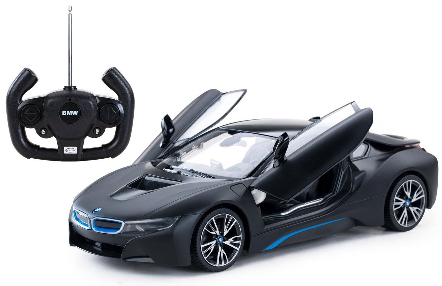 Jucărie teleghidată Rastar 1:14 BMW i8 Black (71010)