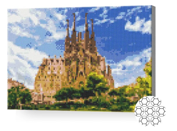 Pictura cu diamante după numere Art Gallery Premium Саграда Фамилия XQB80756