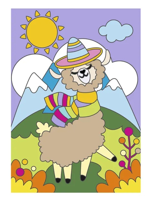 Tablou pe numere Lori Alpacă minunată (Ркн-060)