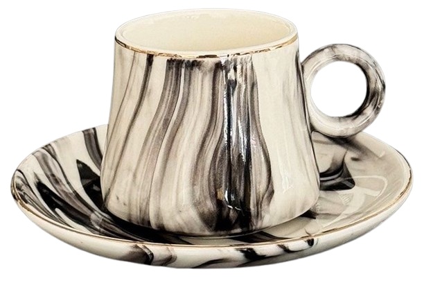 Vesela pentru servire Nova Ceramics 90ml Black 6pcs