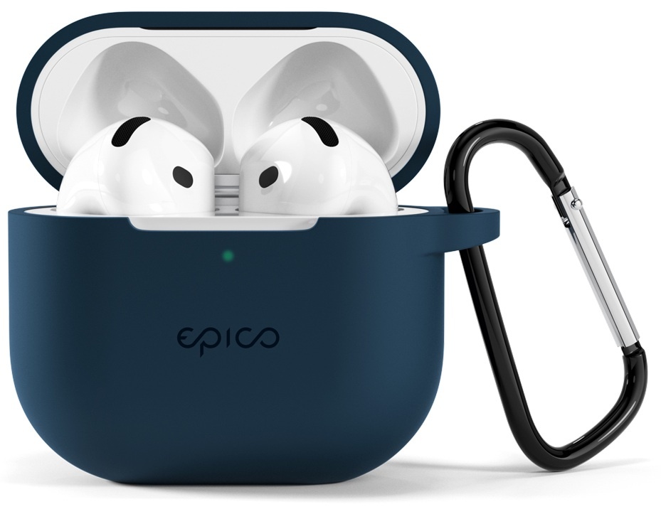 Husă pentru căști Epico Silicone Outdoor Cover AirPods 4 Dark Blue