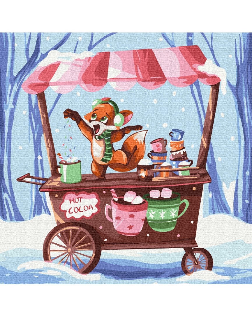 Tablou pe numere Brushme Cacao pentru toți SBS018