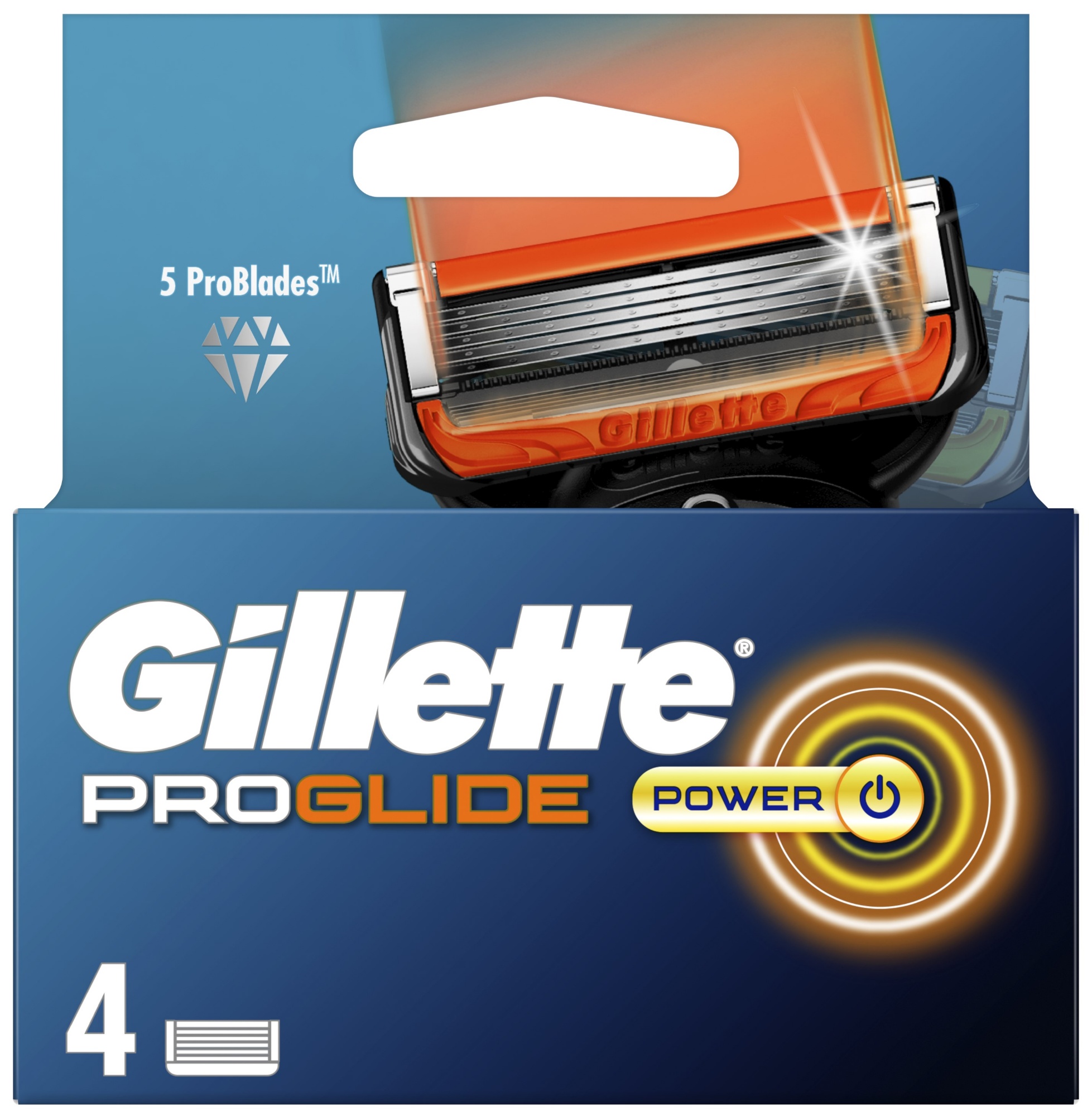 Casete pentru ras Gillette Fusion Proglide Power 4psc