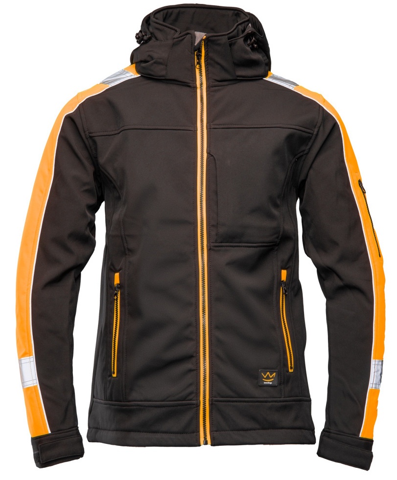 Jachetă pentru bărbați Seven Kings Rival Softshell Black/Orange s.XXL
