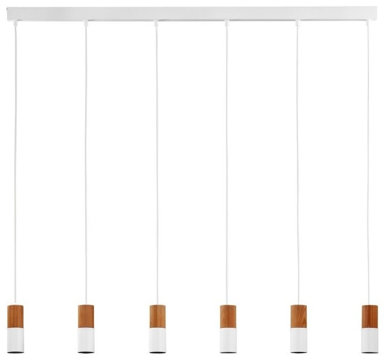 Lustră Tk-Lighting Elit 6308 White/Wood