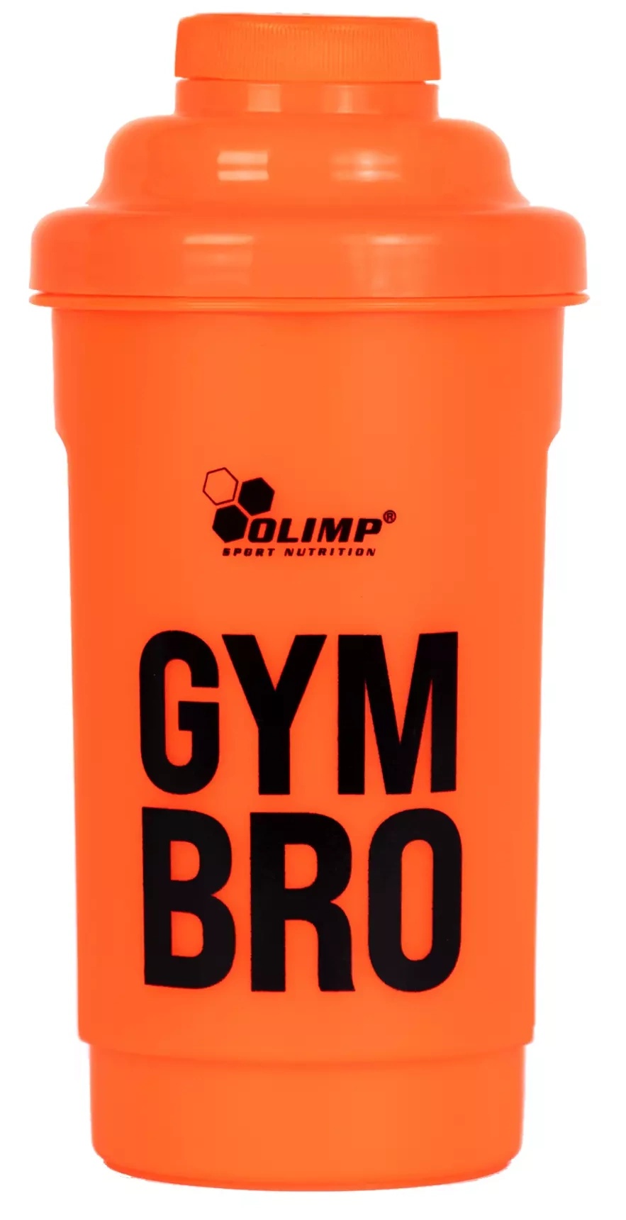 Shaker pentru nutriție sportivă Olimp Gym Bro Orange 600ml