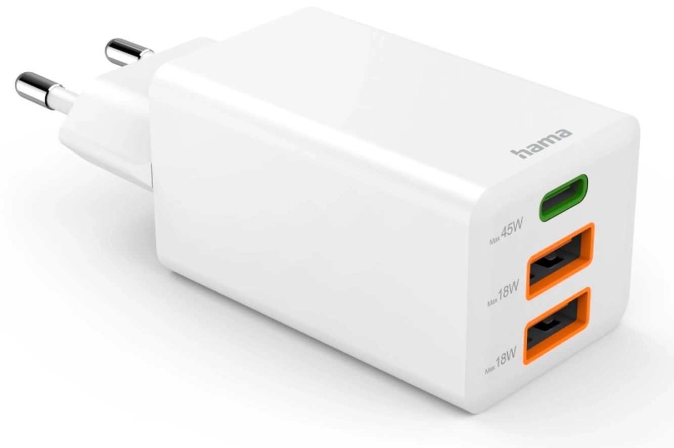 Încărcător Hama Quick Charge 3.0 GaN 45W White (201995)