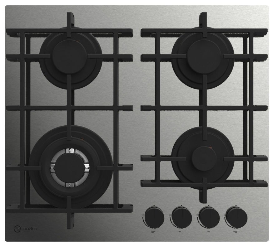 Plită incorporabilă cu gaz Darko Ragna 605 Grey Superiore Glass