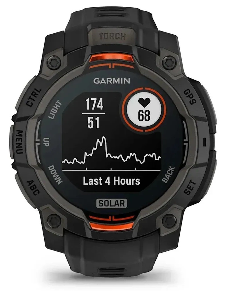 Smartwatch Garmin Instinct 3 45mm Solar Black (010-02934-00)