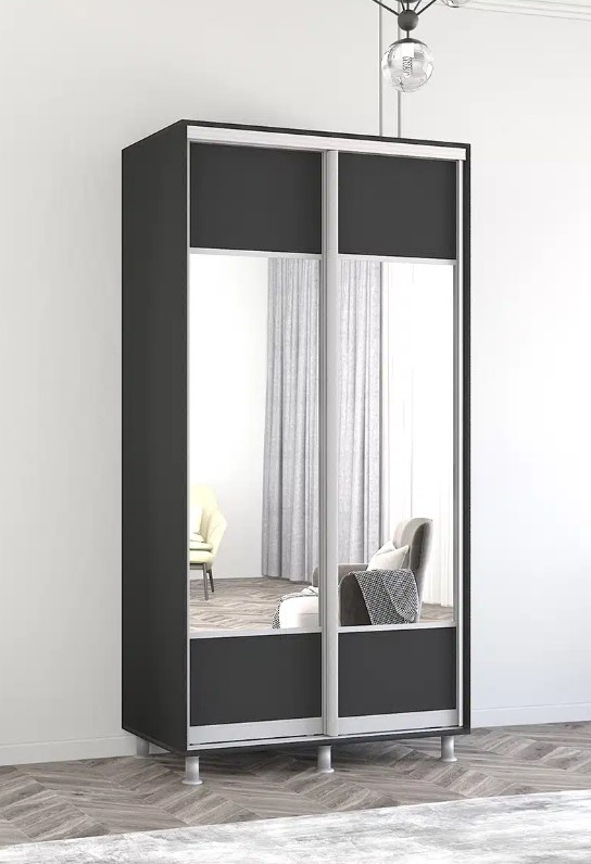 Dulap cu uşi glisante Mobildor-Lux Aron 110x240 Anthracite (aron401) K1