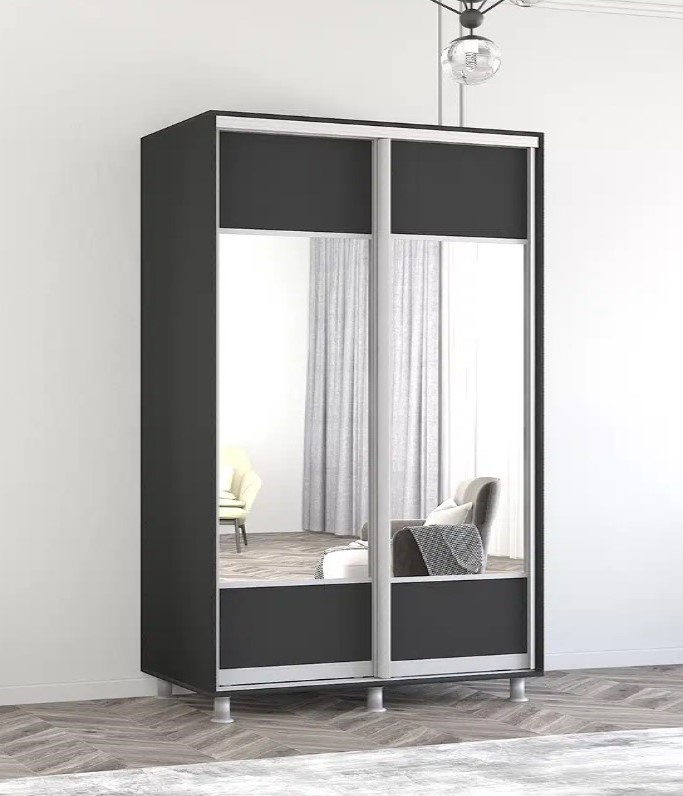 Dulap cu uşi glisante Mobildor-Lux Aron 180x210 Anthracite (aron1265) K1