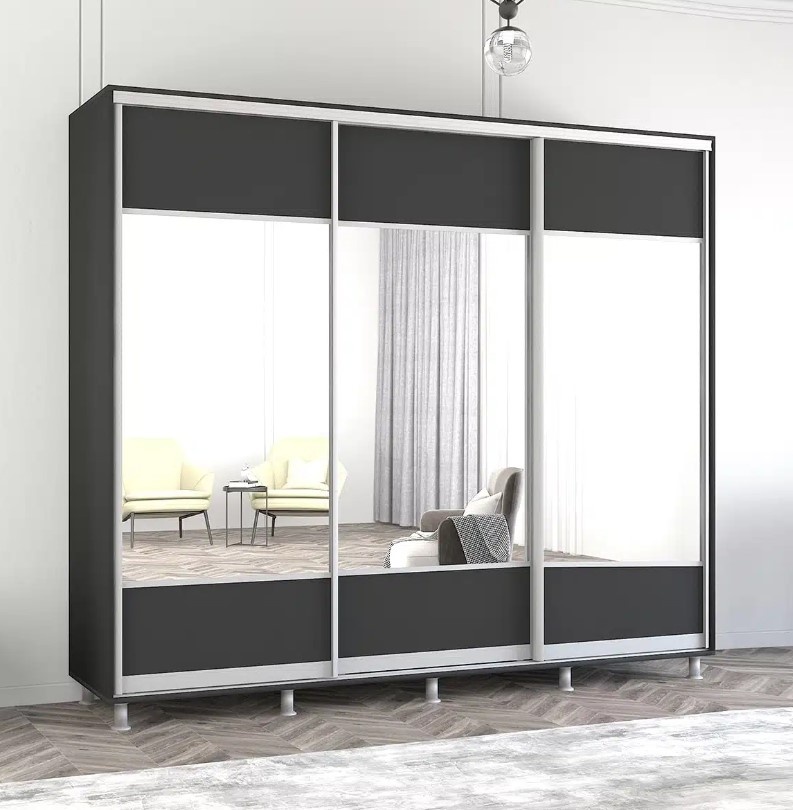 Dulap cu uşi glisante Mobildor-Lux Aron 260x200 Anthracite (aron3824) K1