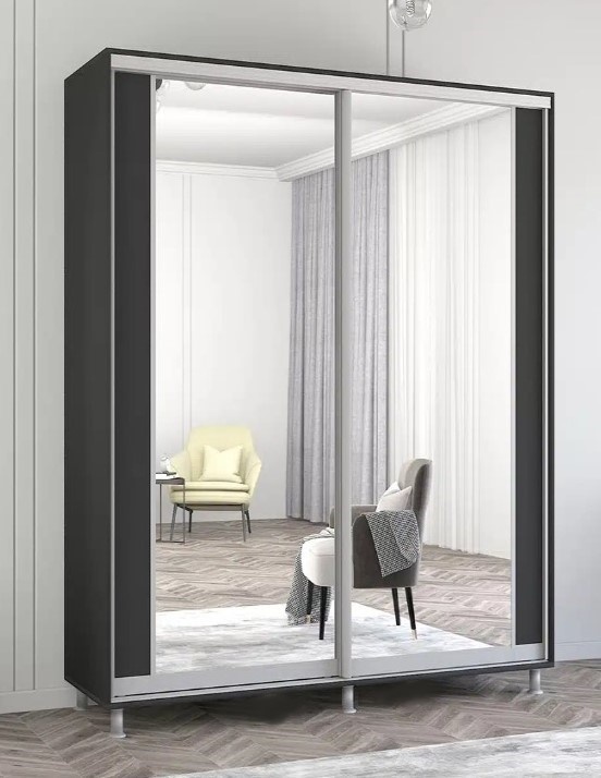 Dulap cu uşi glisante Mobildor-Lux Aron 170x230 Anthracite (aron1011) K2