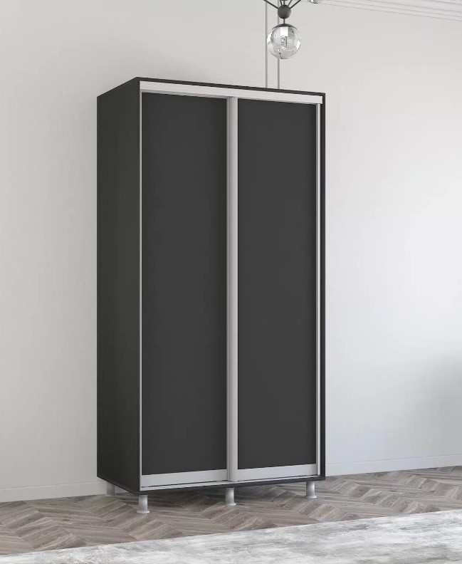 Dulap cu uşi glisante Mobildor-Lux Aron-P 100x200 Anthracite (aronp2816)