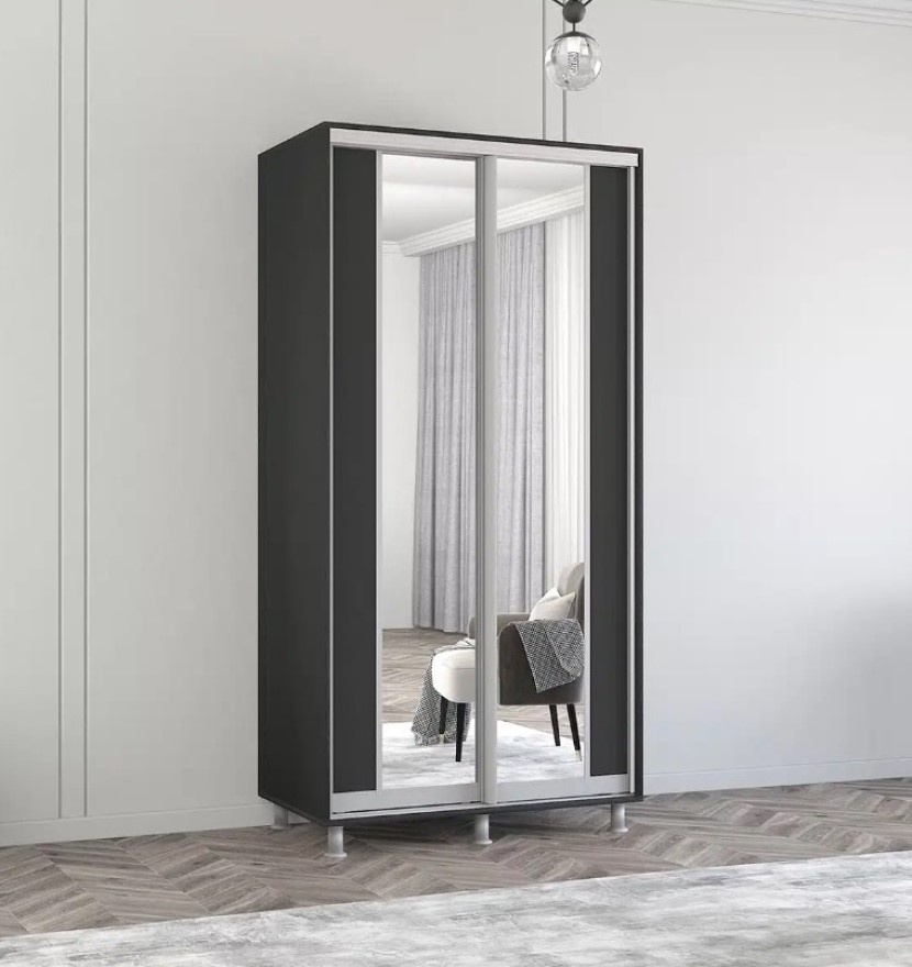 Dulap cu uşi glisante Mobildor-Lux Aron-S 110x210 Anthracite (arons4743) K2