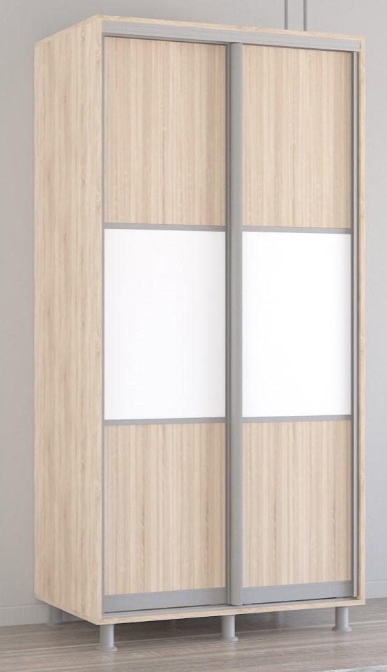 Dulap cu uşi glisante Mobildor-Lux Aron-S 110x230 Oak Sonoma/White (arons4465) K