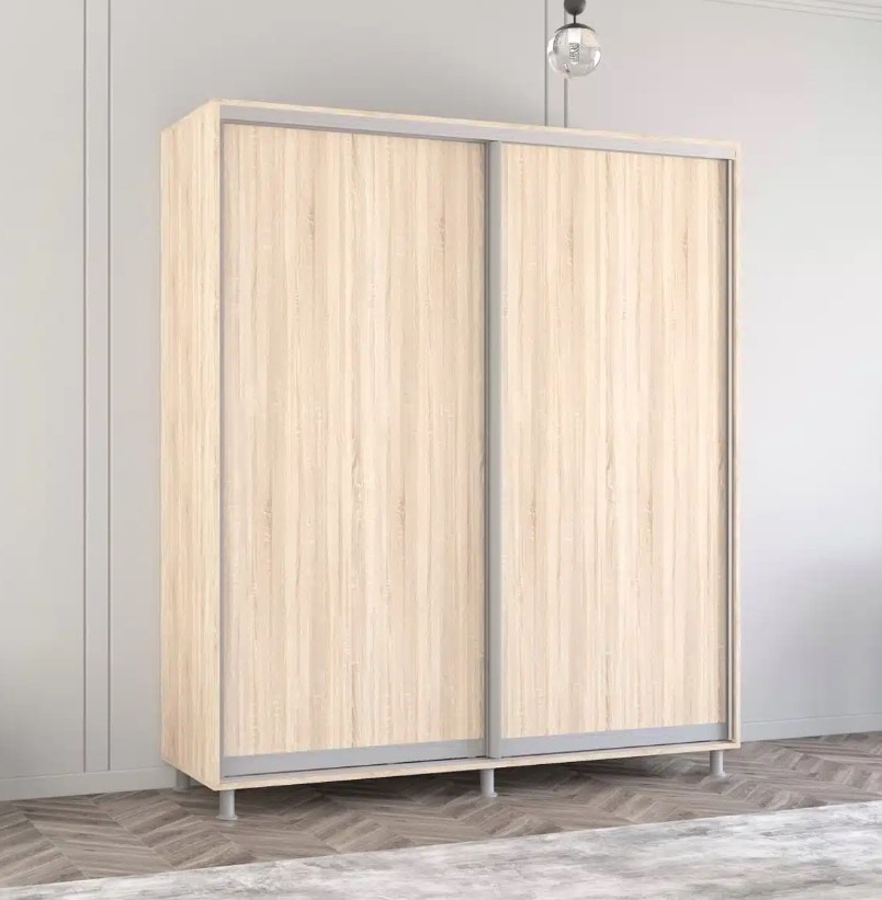 Dulap cu uşi glisante Mobildor-Lux Aron 150x220 Oak Sonoma (aron2079)