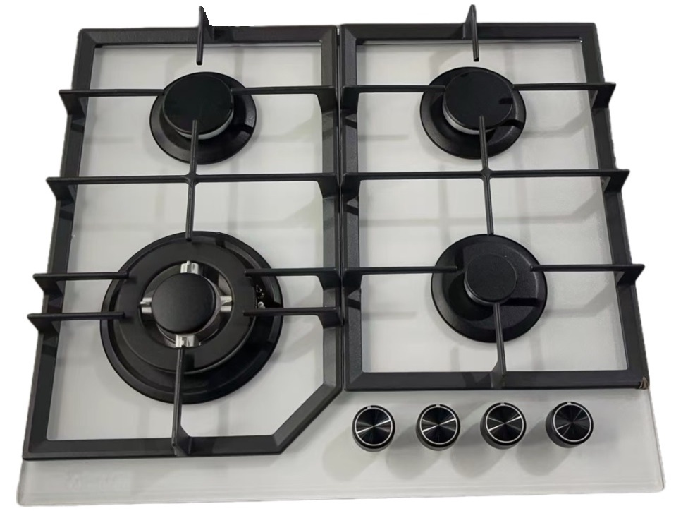 Plită incorporabilă cu gaz Tornado H77-6004SR Matt Glass White