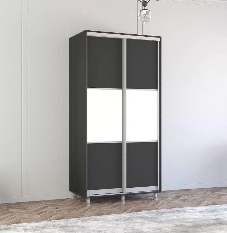 Dulap cu uşi glisante Mobildor-Lux Aron 120x210 Anthracite/White (aron1729) K