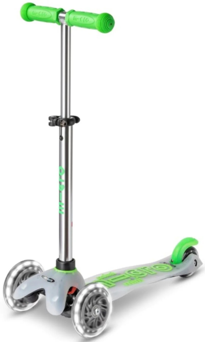 Trotinetă Micro Mini Deluxe Flux LED Neon Green (MMD201)