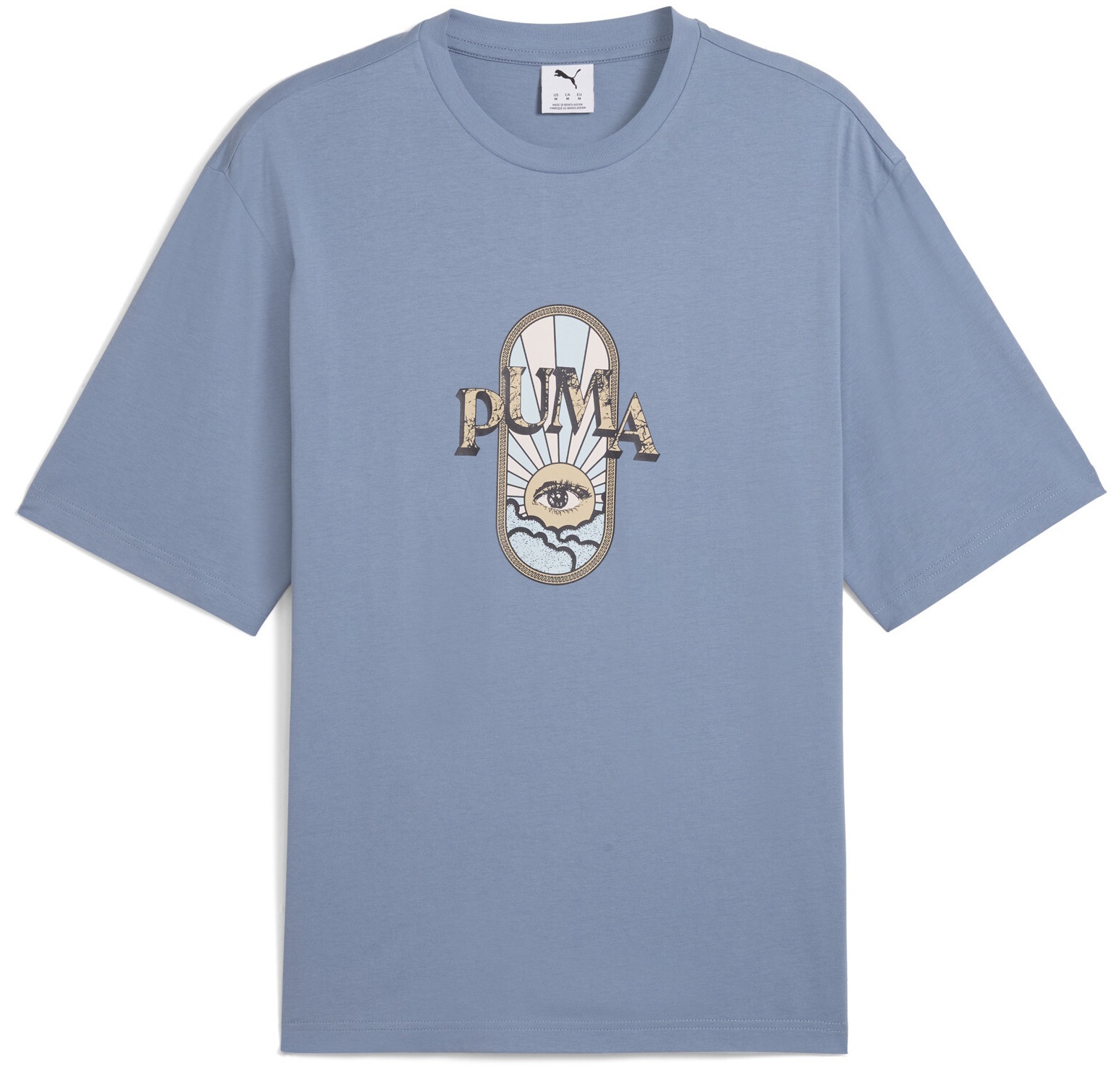 Puma Graphic Fest Boxy Tee Cool Blue