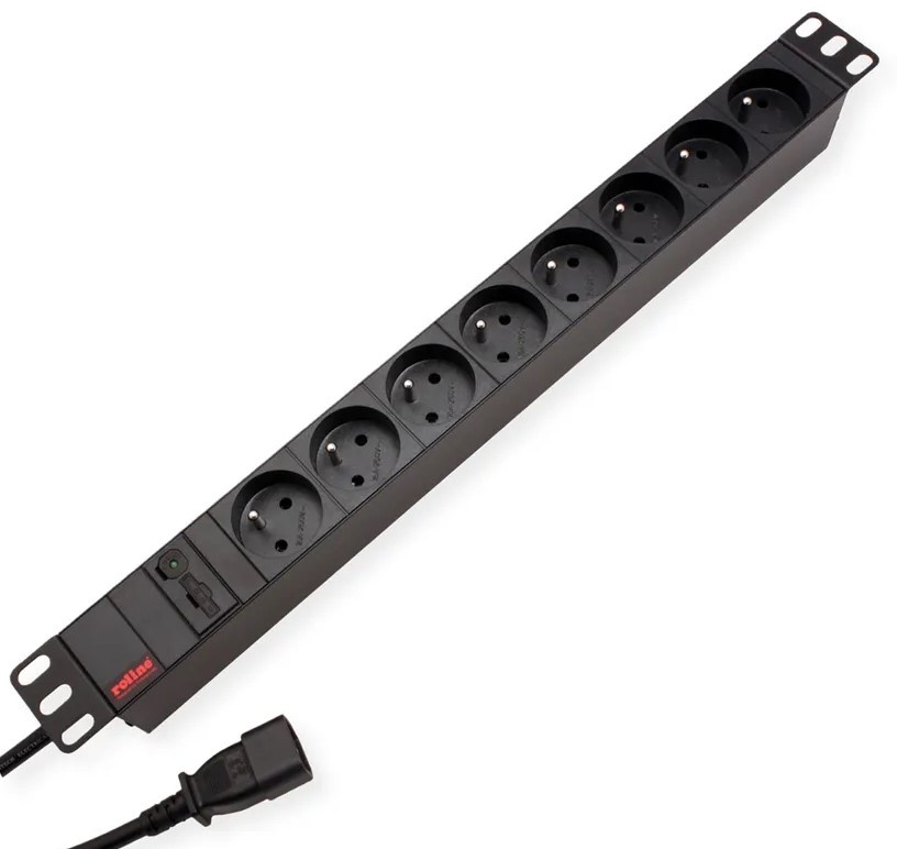 Protecţie împotriva supratensiunii Lanitron PDU 19'' 8 outlets + IEC320 C14 Black
