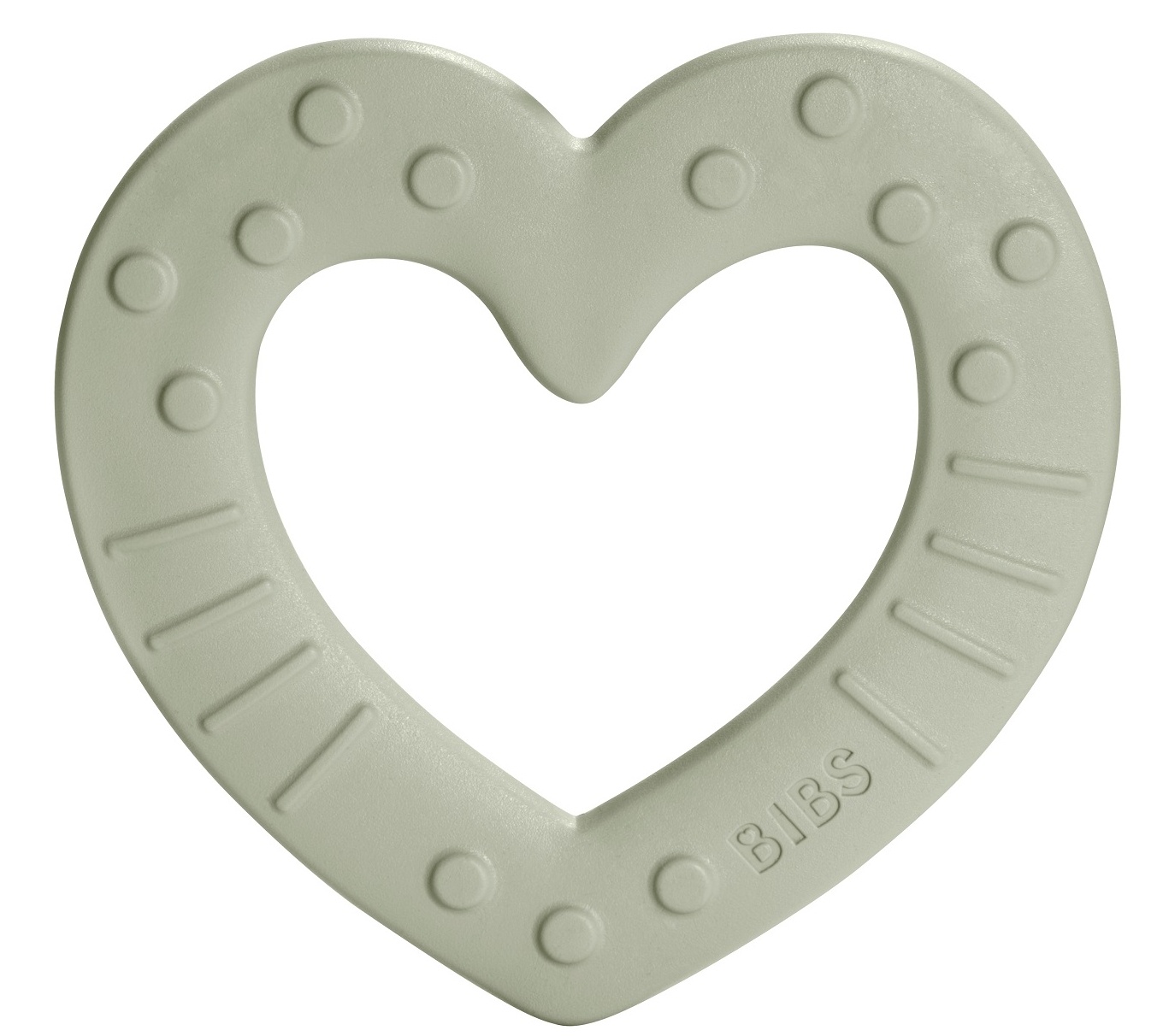 Inel gingival BIBS Heart Sage (3100250)