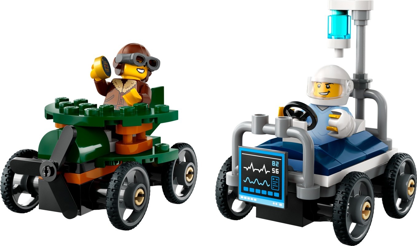 Lego City: Airplane vs. Hospital Bed Race Car Pack