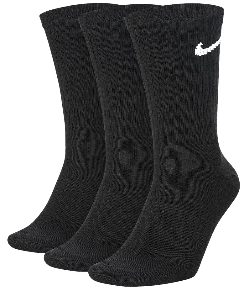 Ciorapi pentru bărbați Nike U Everyday Lightweight Training Crew Socks 3 Pairs Black, s.S