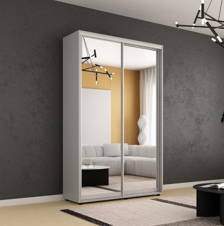 Dulap cu uşi glisante Mobildor-Lux Compact Mirror 170x200 Grey (00013110)