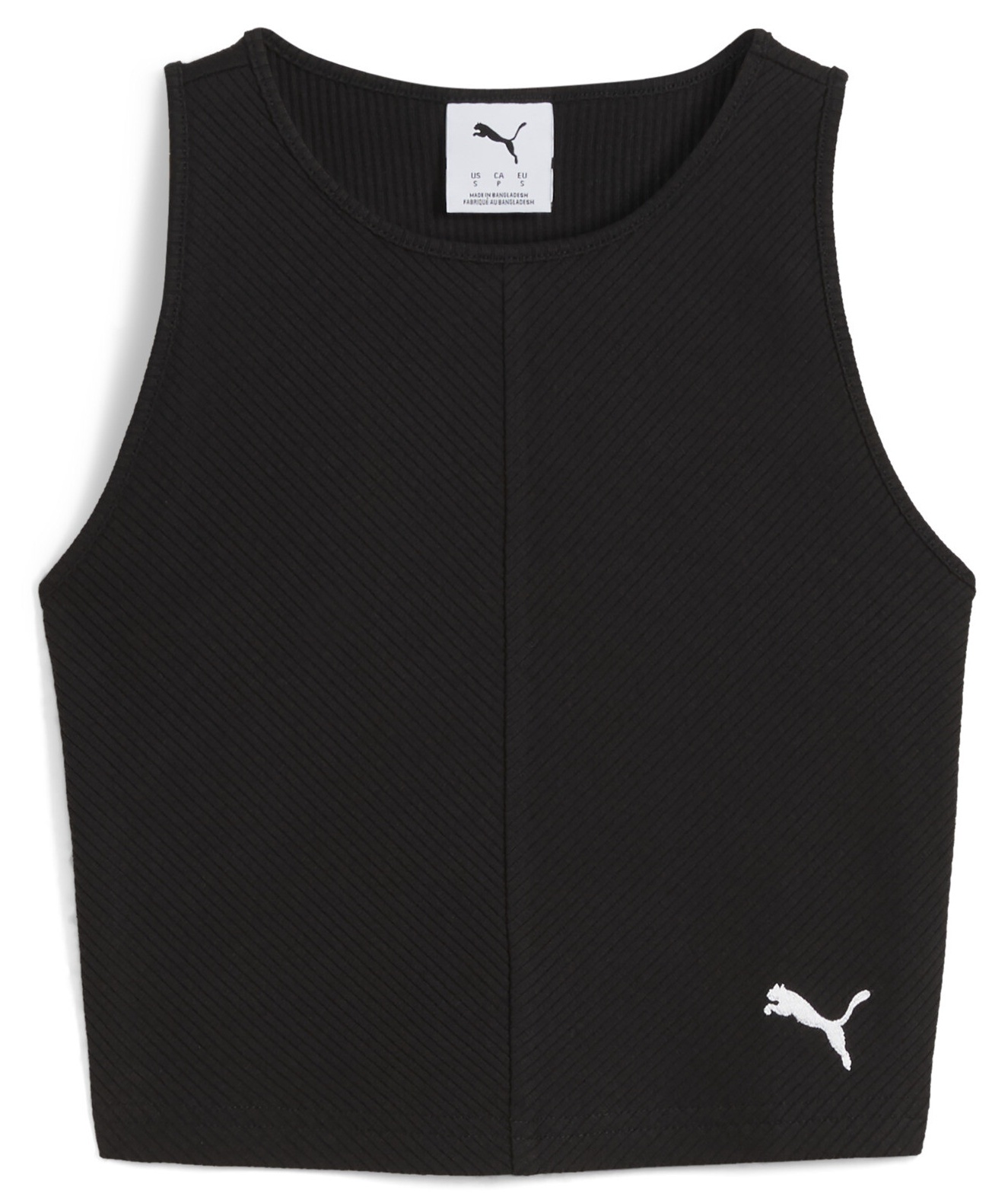 Bustieră Puma Wardrobe Ess Ribbed Crop Puma Black, s.XL