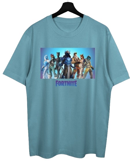 Tricou bărbătesc Soling Fortnite Light Blue, s.XS (Print-t130)