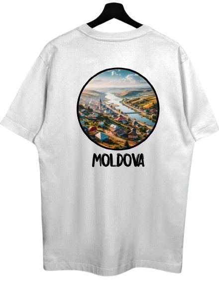 Tricou bărbătesc Soling Moldova White, s.XXL (Print-1541)