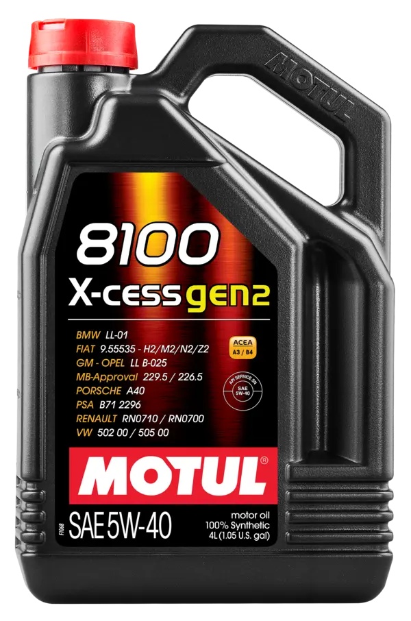 Ulei de motor Motul 8100 X-Cess Gen2 5W-40 4L (109775)