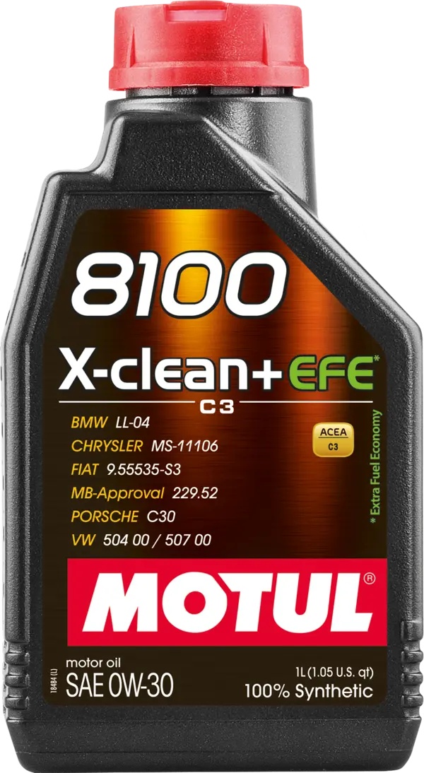 Ulei de motor Motul 8100 X-Clean+EFE 0W-30 1L (111657)