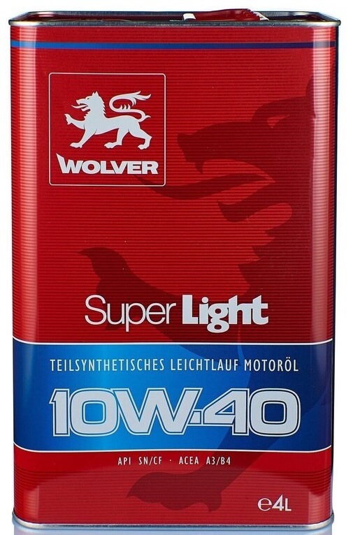 Ulei de motor Wolver Super Light SN/CF 10W-40 4L Metal