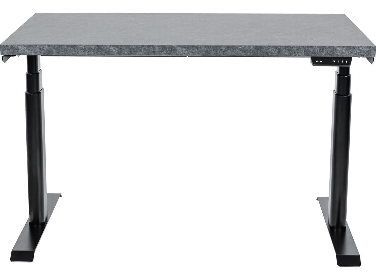 Masa de birou CUSTO FlexiDesk Plus 120x70 Dark Grey Marble/Black (100.02.0117)