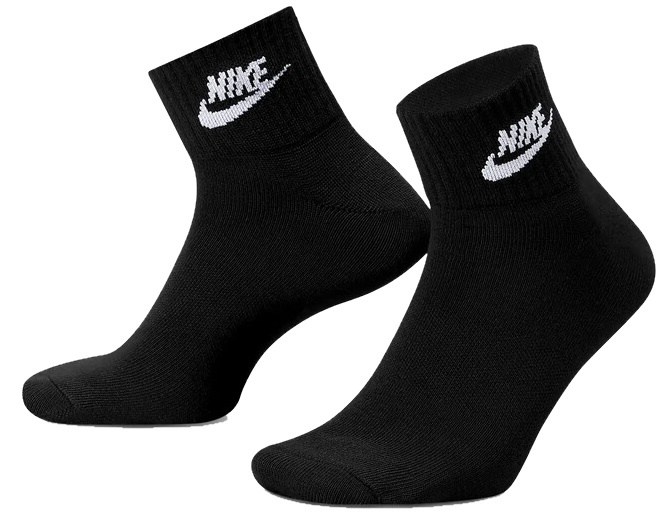 Ciorapi pentru bărbați Nike U Everyday Essential Ankle Socks 3 Pairs Black, s.S