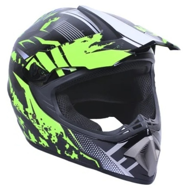 Cască pentru motocicletă Virtule MD-905 Black/Light Green, s.XS