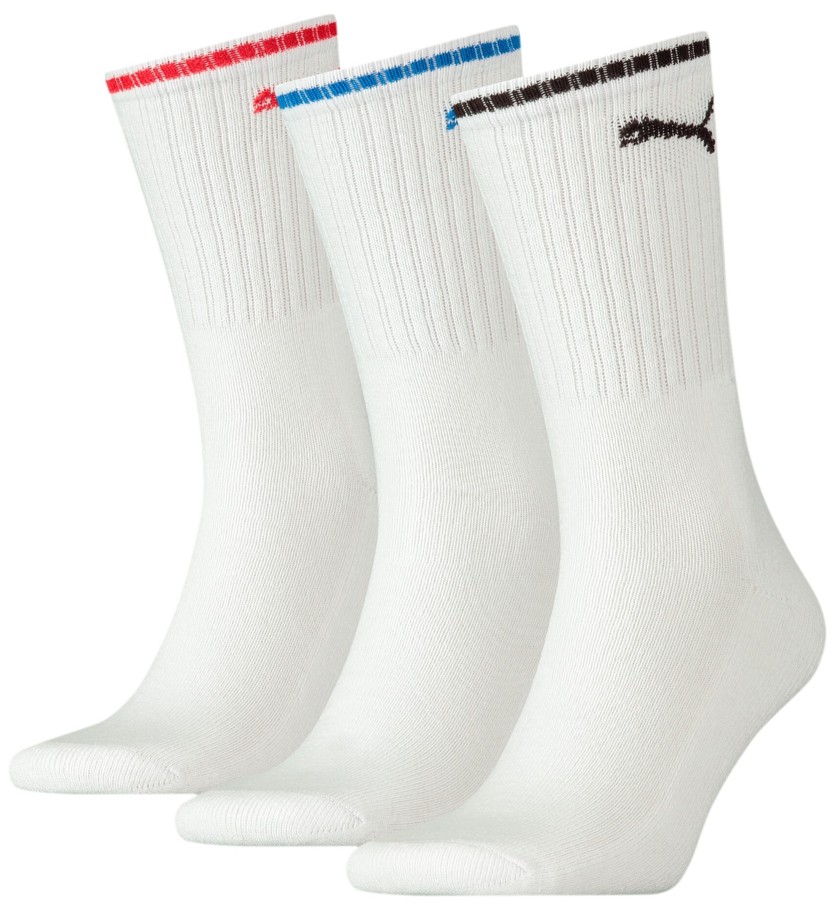 Сiorapi pentru copii Puma Unisex Striped Crew 3P White, s.35-38