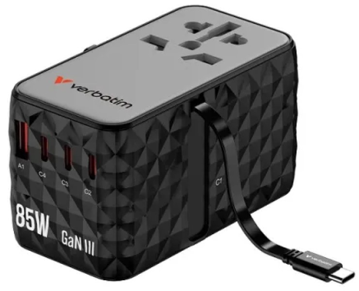 Adaptor de rețea Verbatim GaN III Universal Travel Adapter (32127)