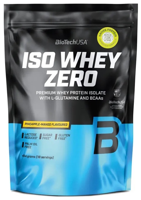 Proteină Biotech Iso Whey Zero Pineapple & Mango 454g