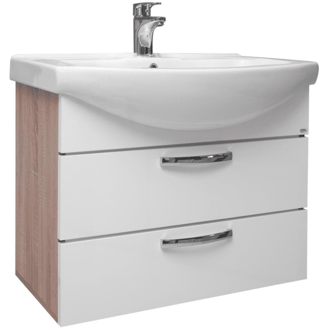 Dulap cu lavoar Mashtab Agat 2 Basic 10681 White/Sonoma 75cm