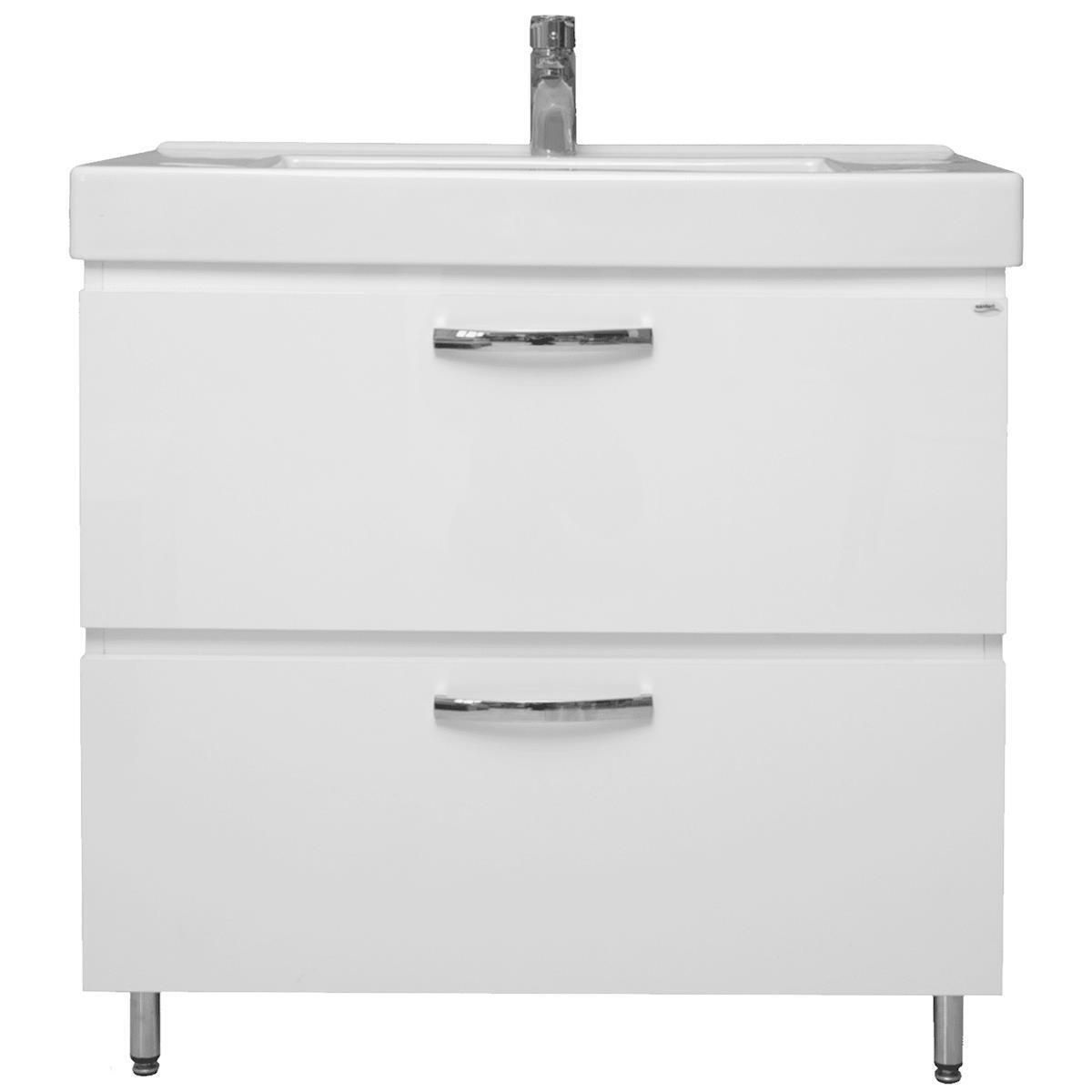 Dulap cu lavoar Mashtab Agat 2 Sava 11498 White 90cm