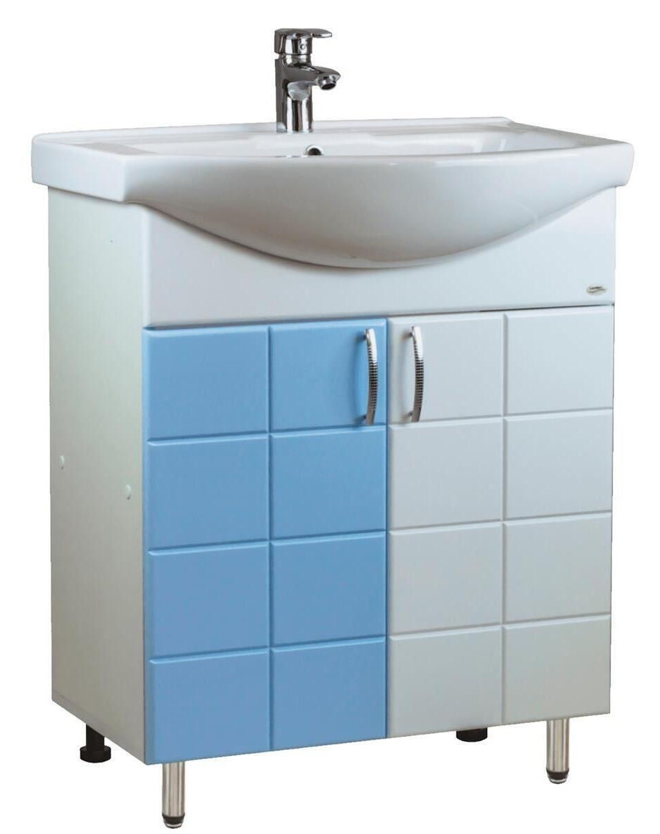 Dulap cu lavoar Mashtab Domino 2 Basic 11558 White/Blue 60cm