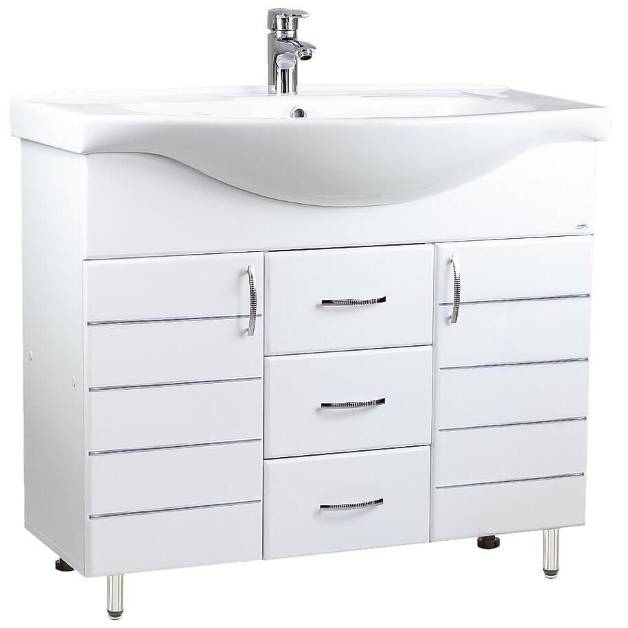Dulap cu lavoar Mashtab Modern 3 Basic 11655 White 100cm – cumpără în ...