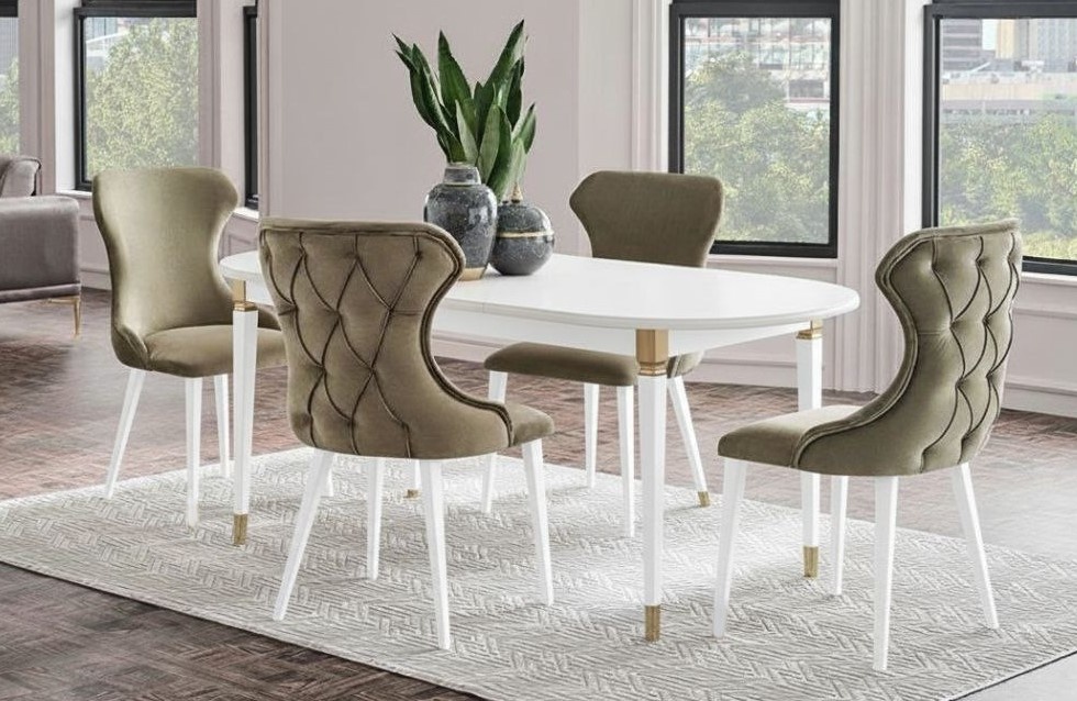 Masă pentru bucătărie Dogtas Lorenta 3200387854 Jasmin/Gold